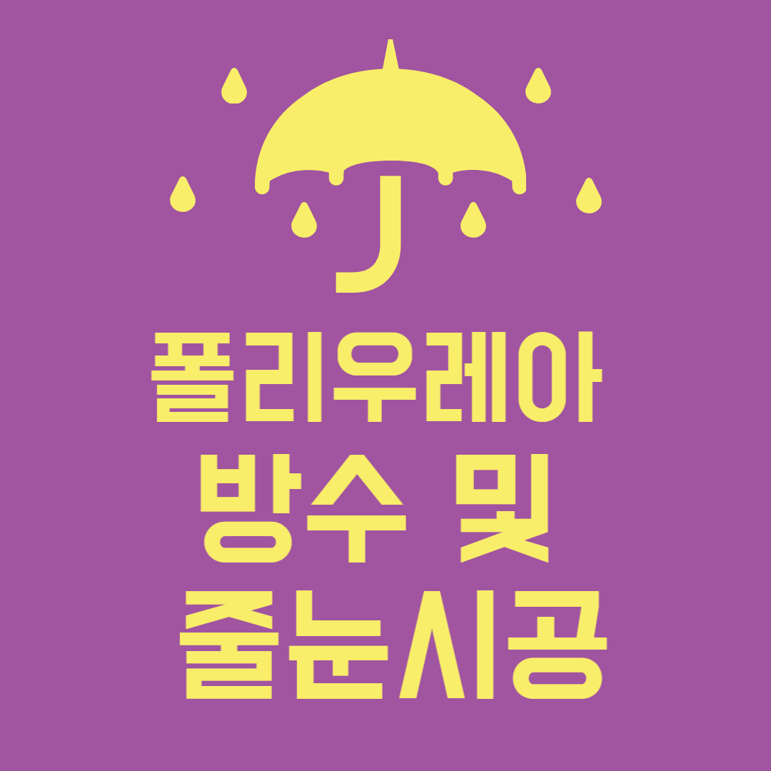 폴리우레아 방수 및 줄눈시공
