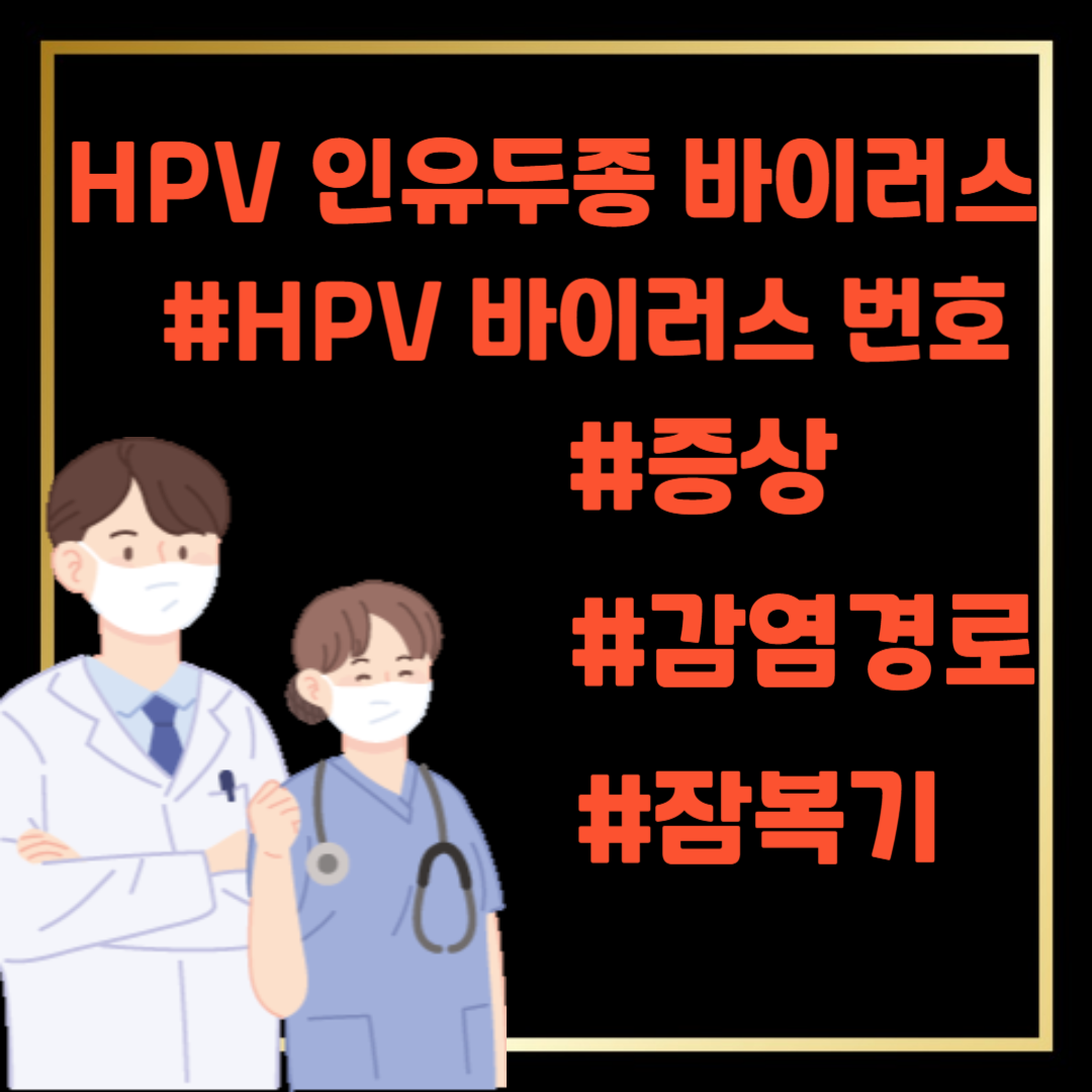 HPV 인유두종 바이러스 번호 증상 감염경로 잠복기