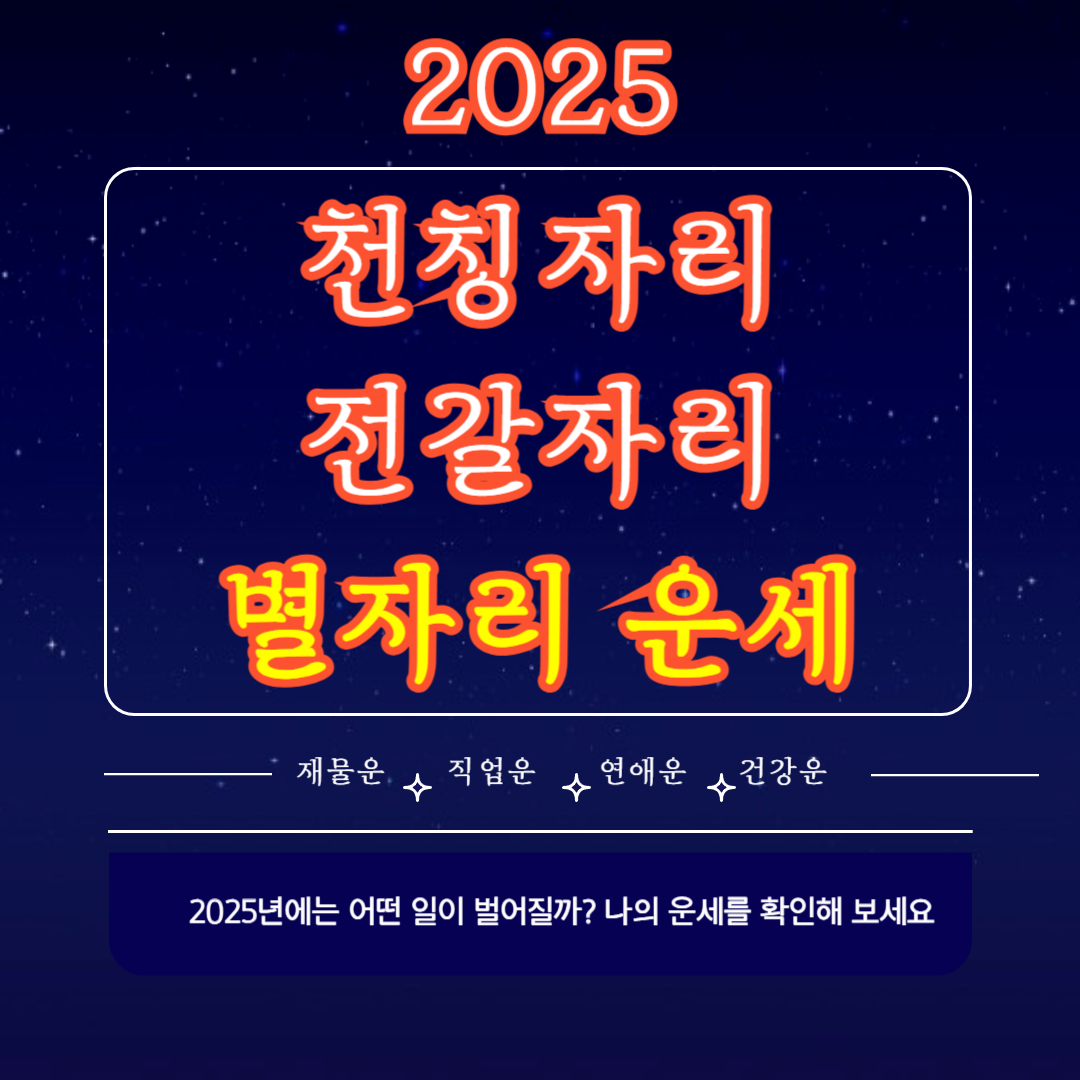 2025 천칭자리 전갈자리 재물 연애 직업 건강운