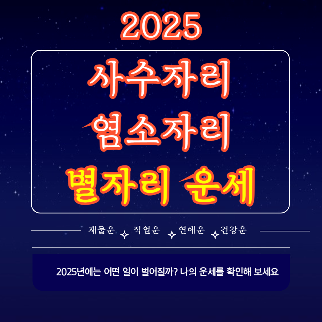2025사수자리 염소자리 별자리 운세